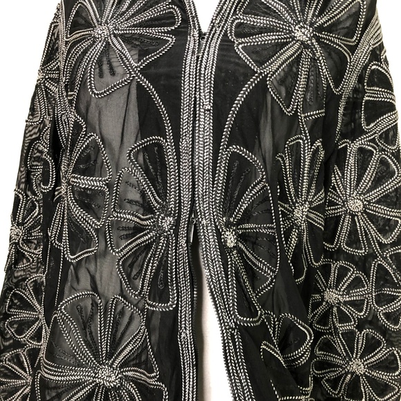 Stonebridge Semi Sheer zipper front jacket detailed embellishment - Picture 7 of 8